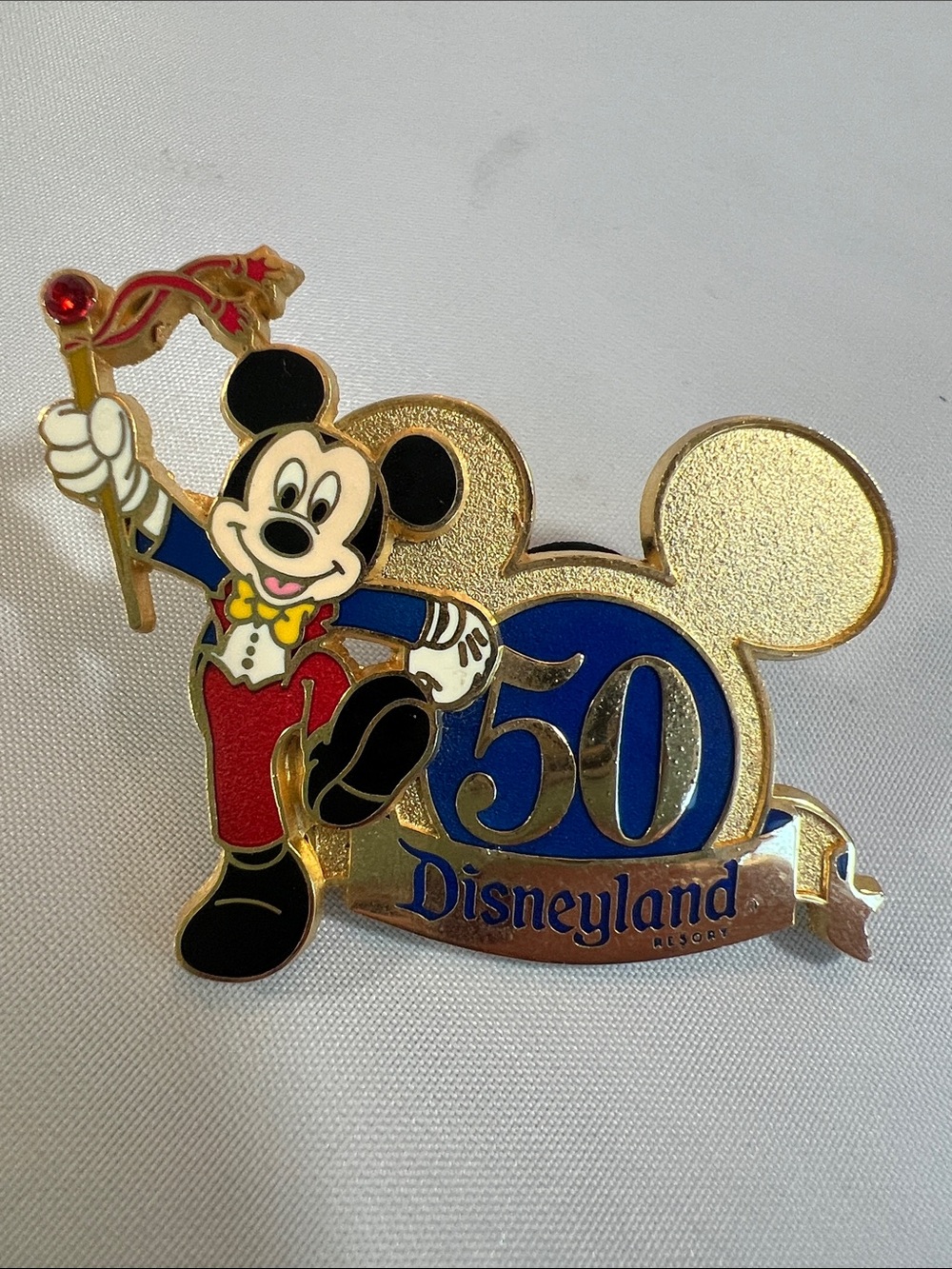 Disneyland 50th Anniversary 3d Mickey Trading Pin